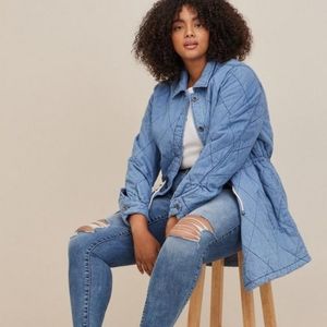 Torrid Chambray Quilted Anorak Jacket